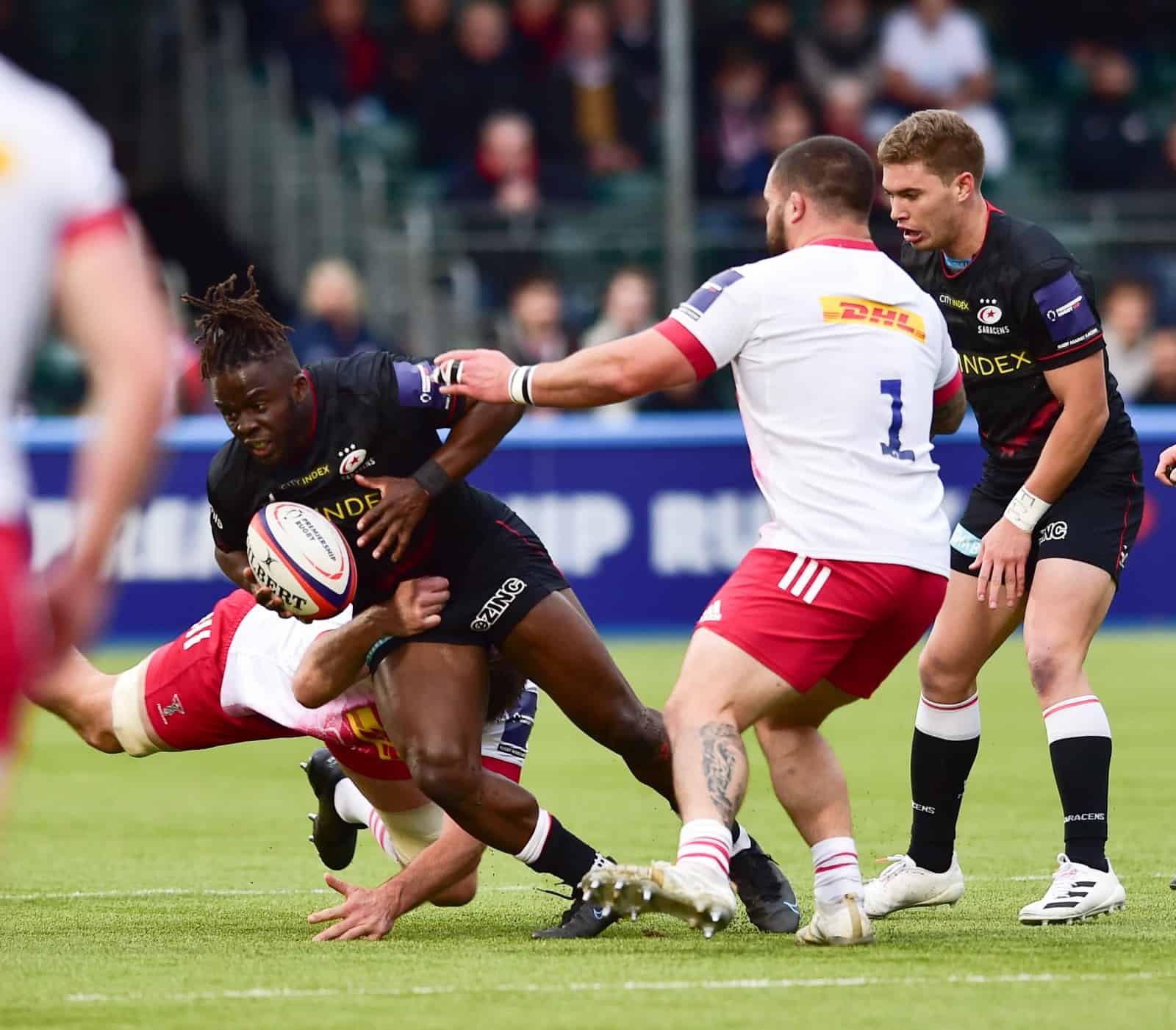 match report saracens men 28 21 harlequins