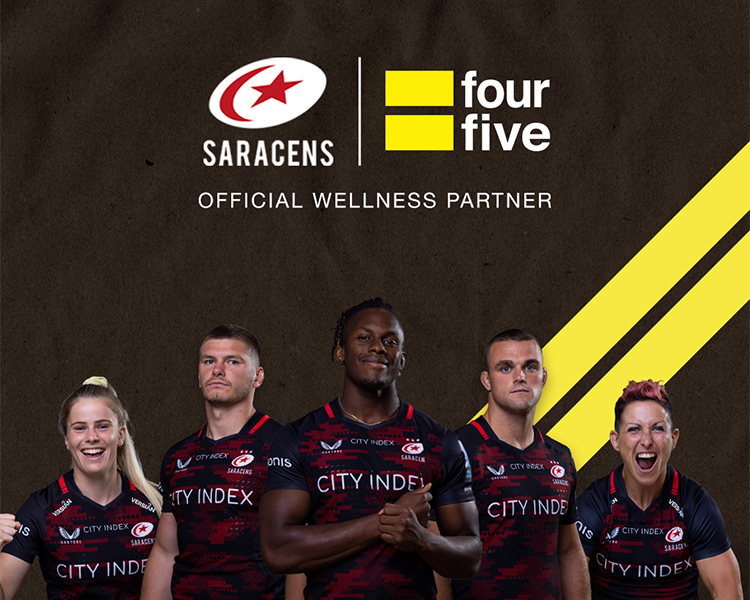 Saracens is delighted to announce the partnership renewal with fourfive Group Ltd, who have become the Official Wellness Partner for the 2022/23 Season.
