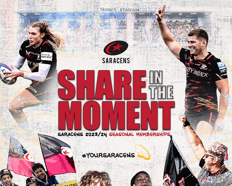 We’ve been spoilt with heart-stopping, last-minute, unmissable moments at StoneX Stadium this season. As we all know, nothing beats LIVE! Share in the moment with us, your family and friends. This is #YourSaracens.